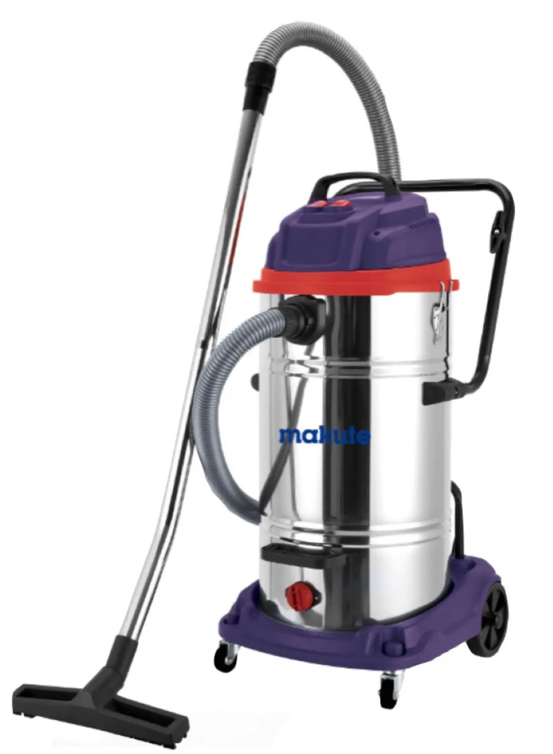 Wet & Dry Vacuum Cleaner, 60L Capacity, 2400W Power, Strong Suction ≥19KPa, High Airflow 35L/s for Home & Office Cleaning, VC121-60