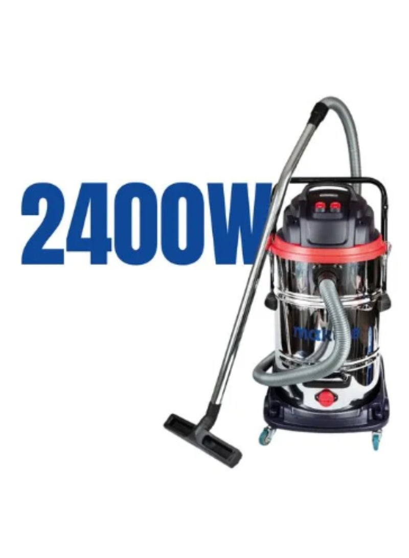 Wet & Dry Vacuum Cleaner, 60L Capacity, 2400W Power, Strong Suction ≥19KPa, High Airflow 35L/s for Home & Office Cleaning, VC121-60