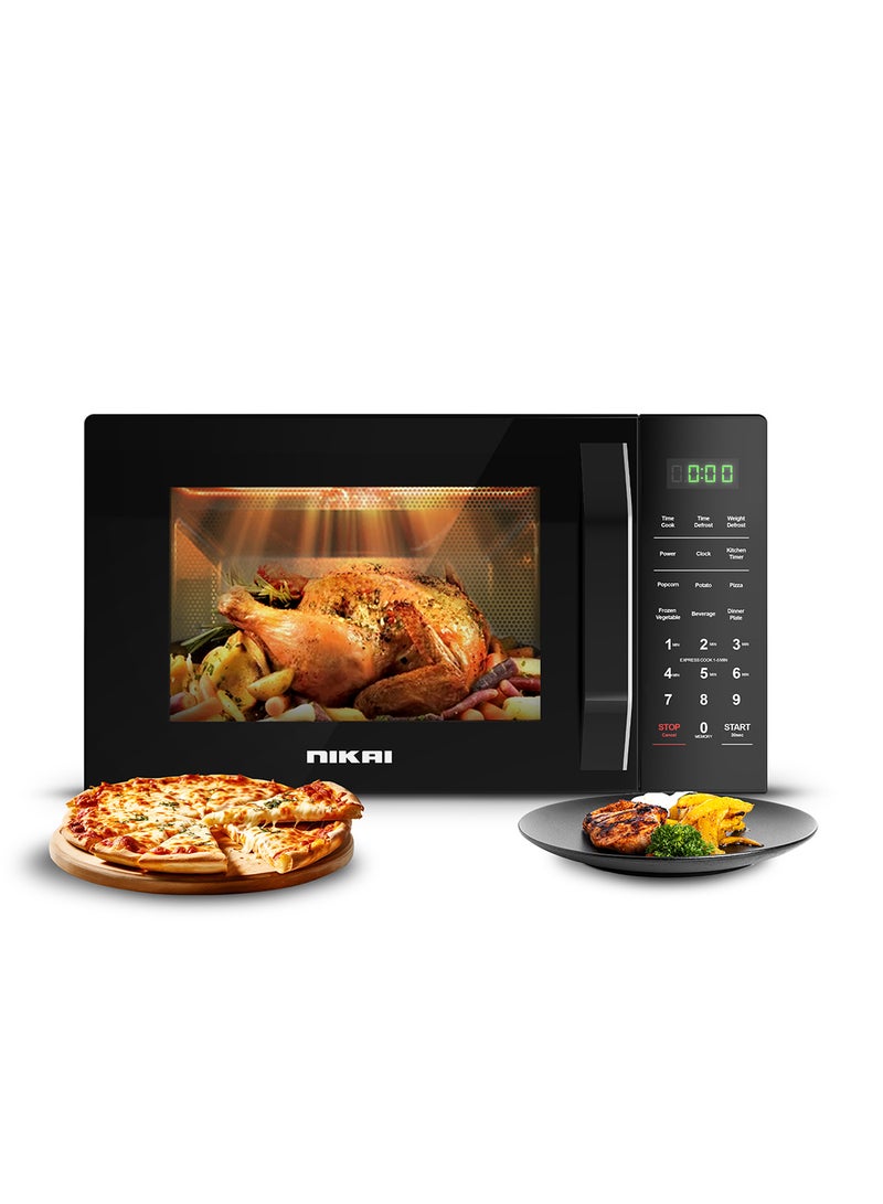 700W 20L Microwave Oven, Digital Touch Control, Child Safety-Lock, 11 Power Levels & 6 Auto Menus, Cooking End Singnal, Touch Control Panel, Convenient Pull Hand Door, 2 Year Warranty 20 L 700 W NMO2110DB Black