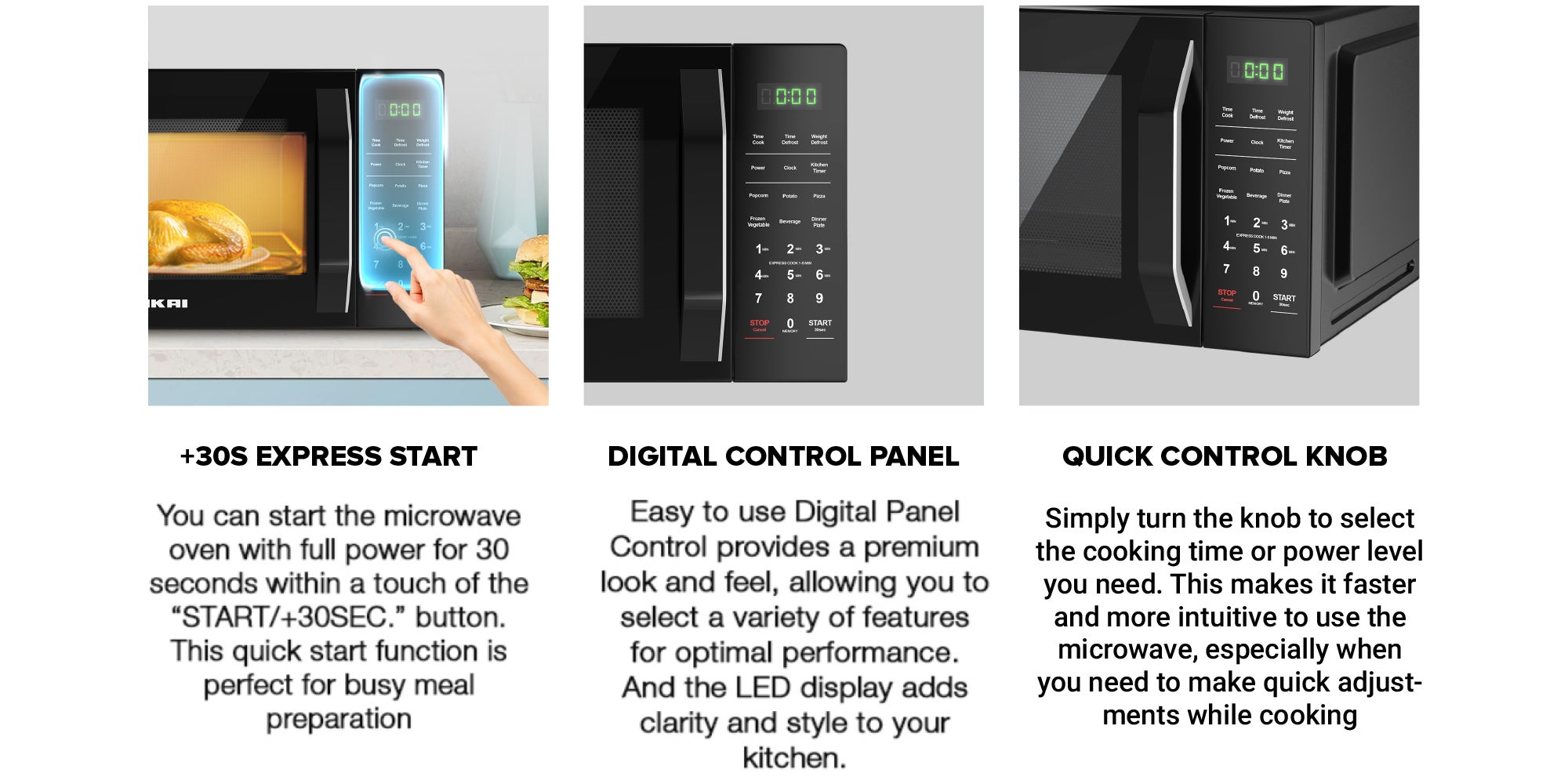 700W 20L Microwave Oven, Digital Touch Control, Child Safety-Lock, 11 Power Levels & 6 Auto Menus, Cooking End Singnal, Touch Control Panel, Convenient Pull Hand Door, 2 Year Warranty 20 L 700 W NMO2110DB Black