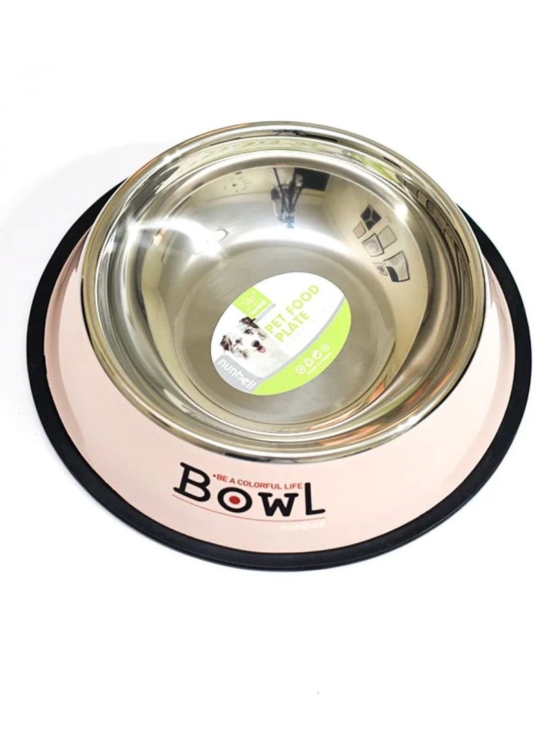 Nunbell Large Beige Pet Bowl (7x30x30cm) 1 pcs