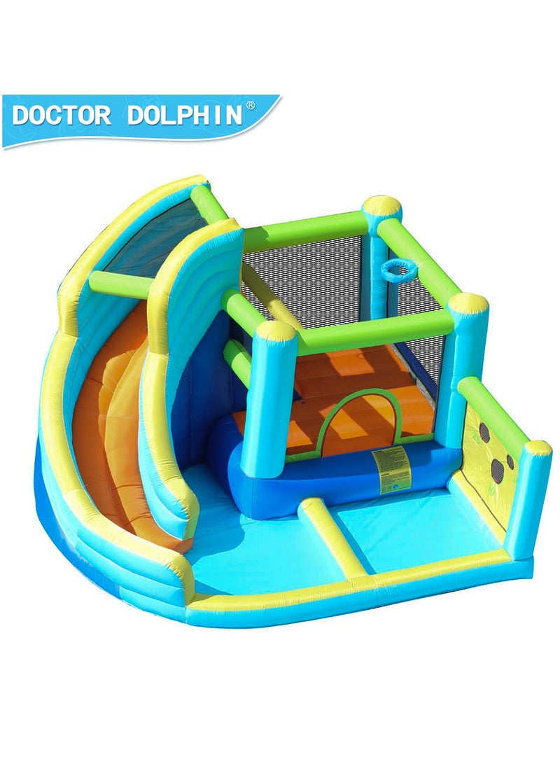 Doctor Dolphin Inflatable Bounce House with Bouncers Slide Toddler Ball Pit Bouncy Play House 73003