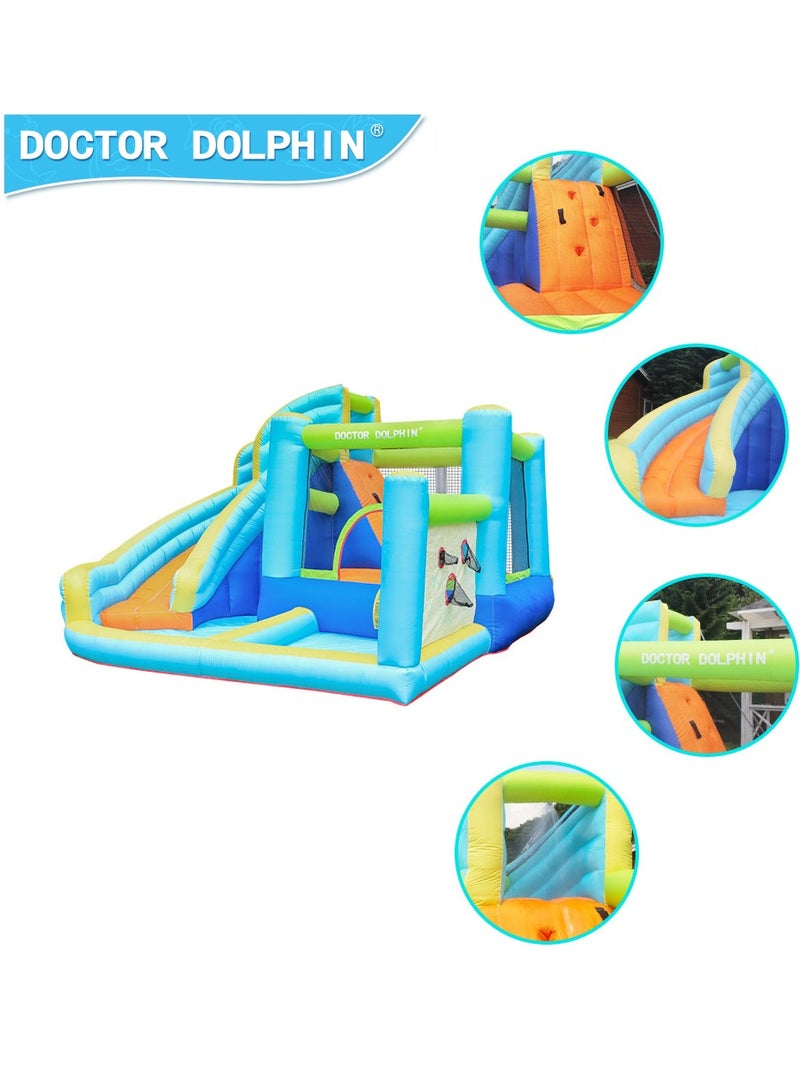 Doctor Dolphin Inflatable Bounce House with Bouncers Slide Toddler Ball Pit Bouncy Play House 73003