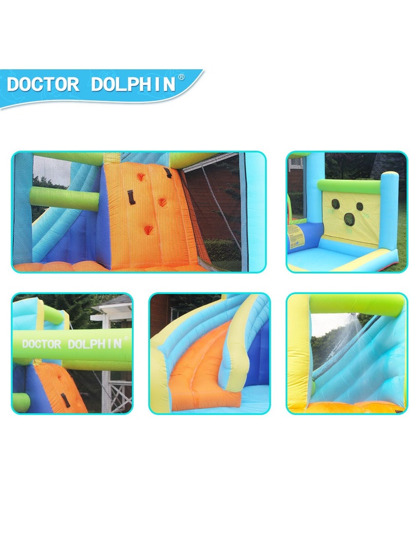 Doctor Dolphin Inflatable Bounce House with Bouncers Slide Toddler Ball Pit Bouncy Play House 73003