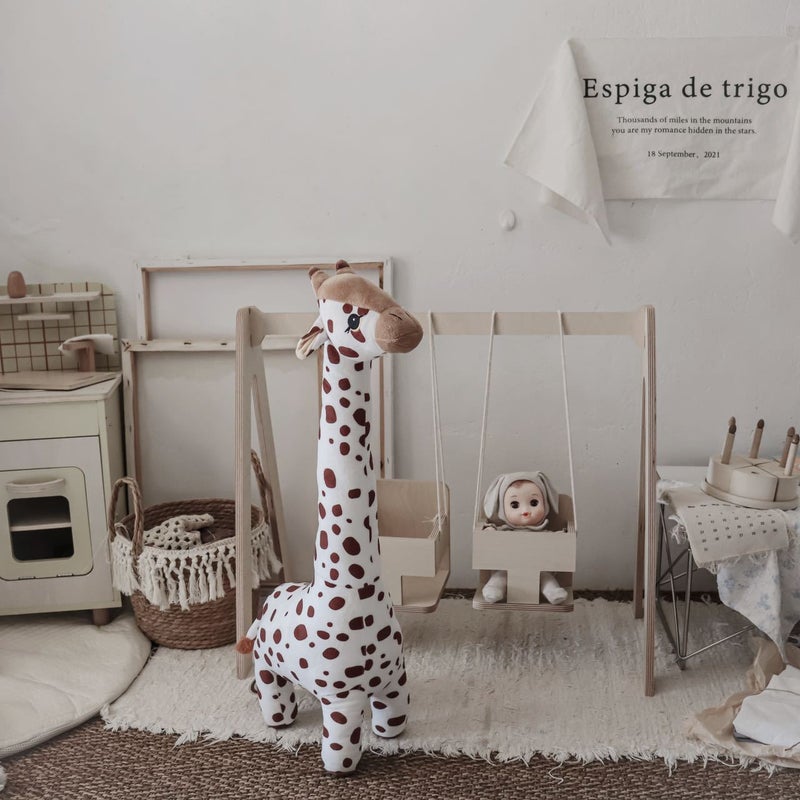 New INS Cotton Giraffe Plushie Baby Comfort Doll Home DecorCoffee Medium 67cm Coffee Medium 67cm