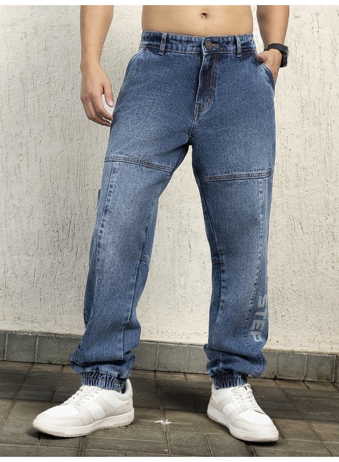 Men Indigo Jeans - Straight Fit for a Sleek Look