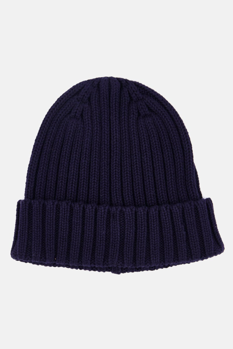 Men Knitted Bonnet, Navy