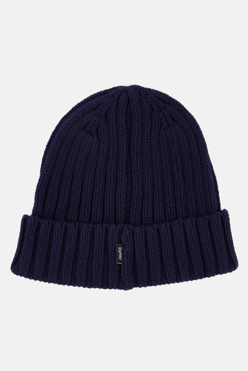 Men Knitted Bonnet, Navy