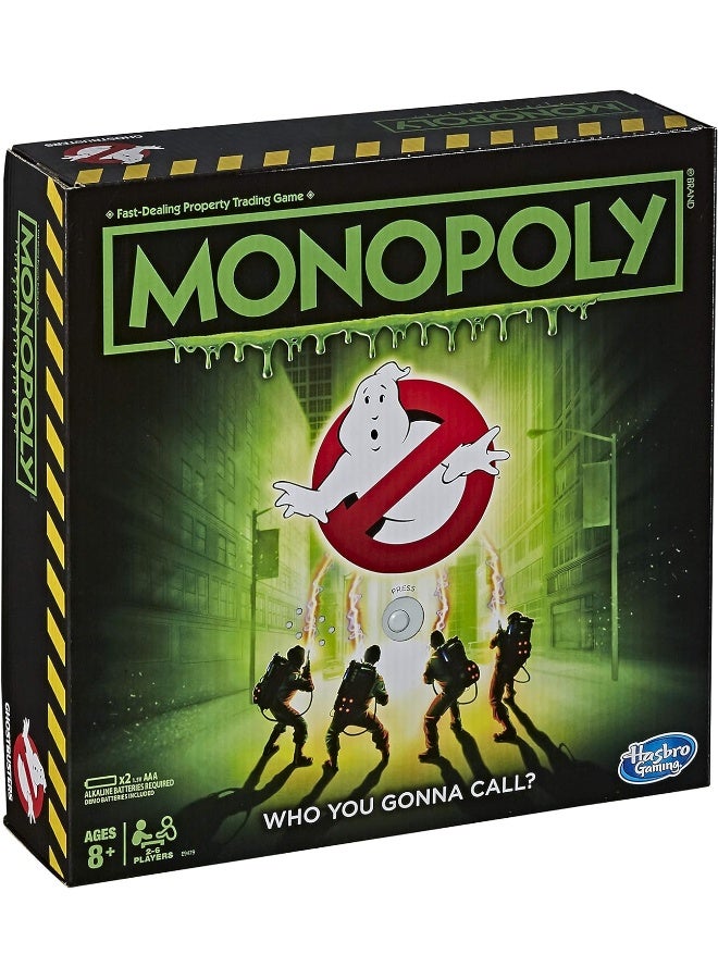 Monopoly Game: Ghostbusters Edition; Monopoly Board Game for Kids Ages 8 and Up