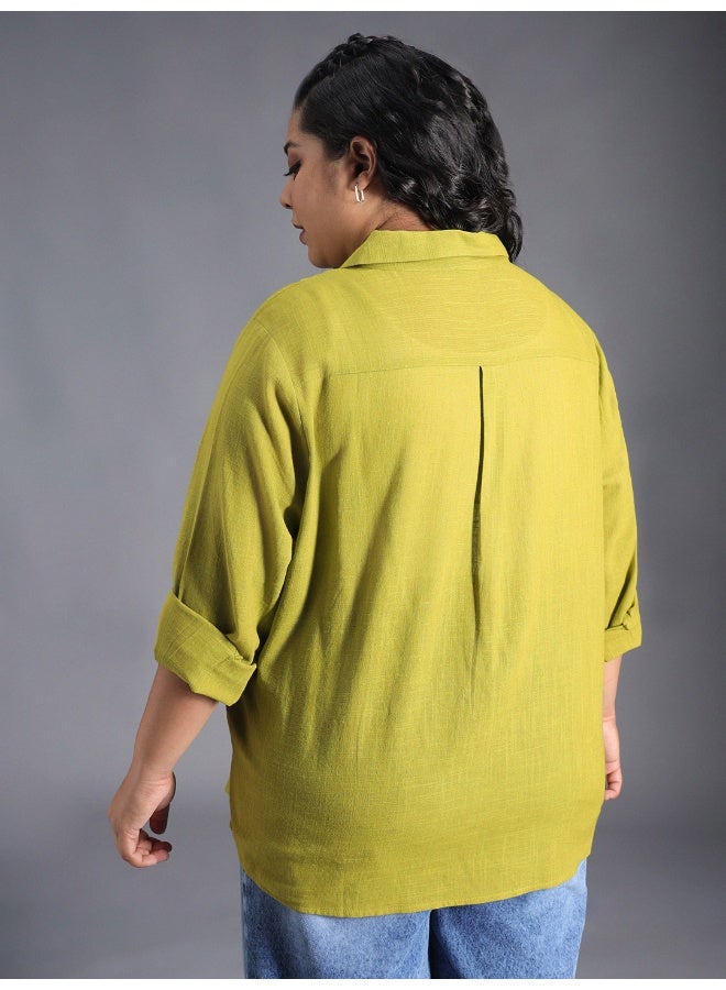Women’s Oversized Green Shirt – Trendy and Comfortable