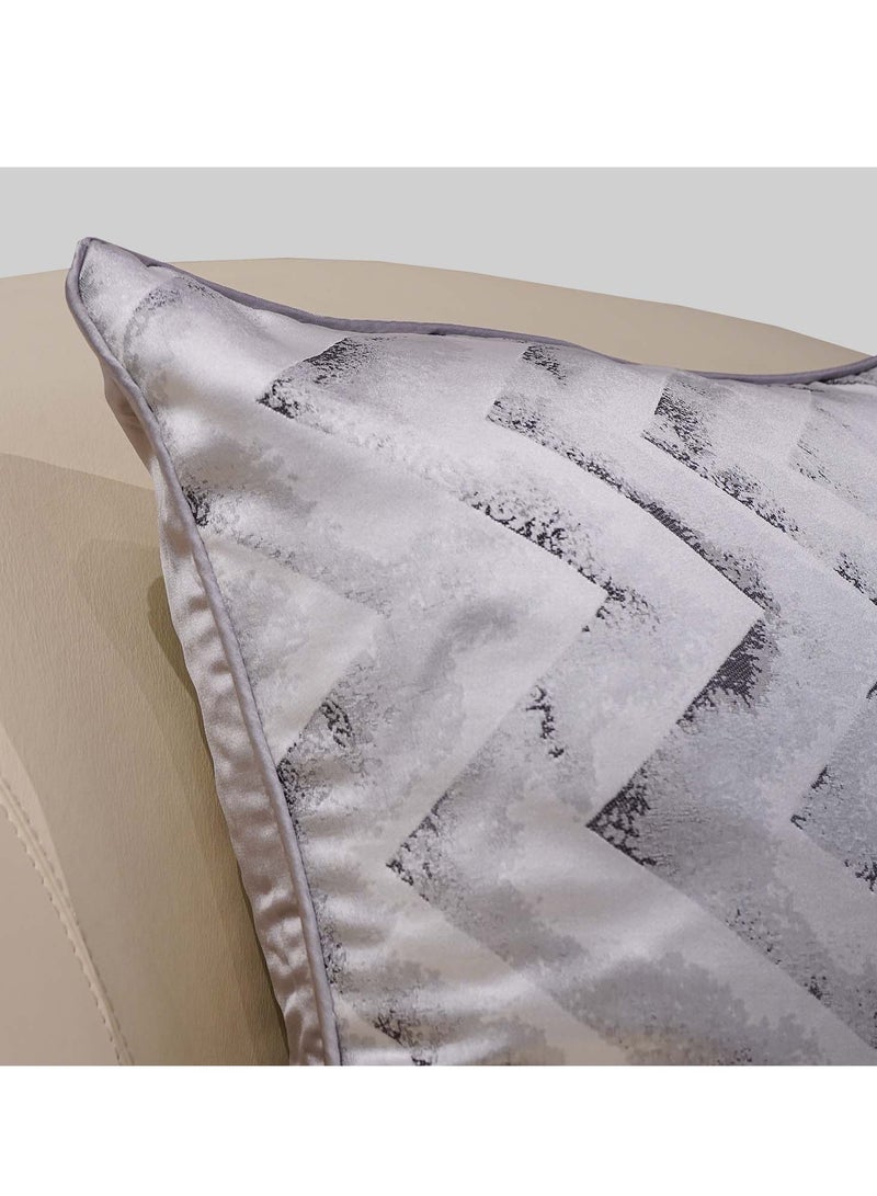 MAAC Home Set of 2 Cushion Cover  Luxurious Home Décor Cushion Silver Color Premium Modern Minimalist Elegant design for Sofa Couch Bed Chair (Cushion Cover With Filler)