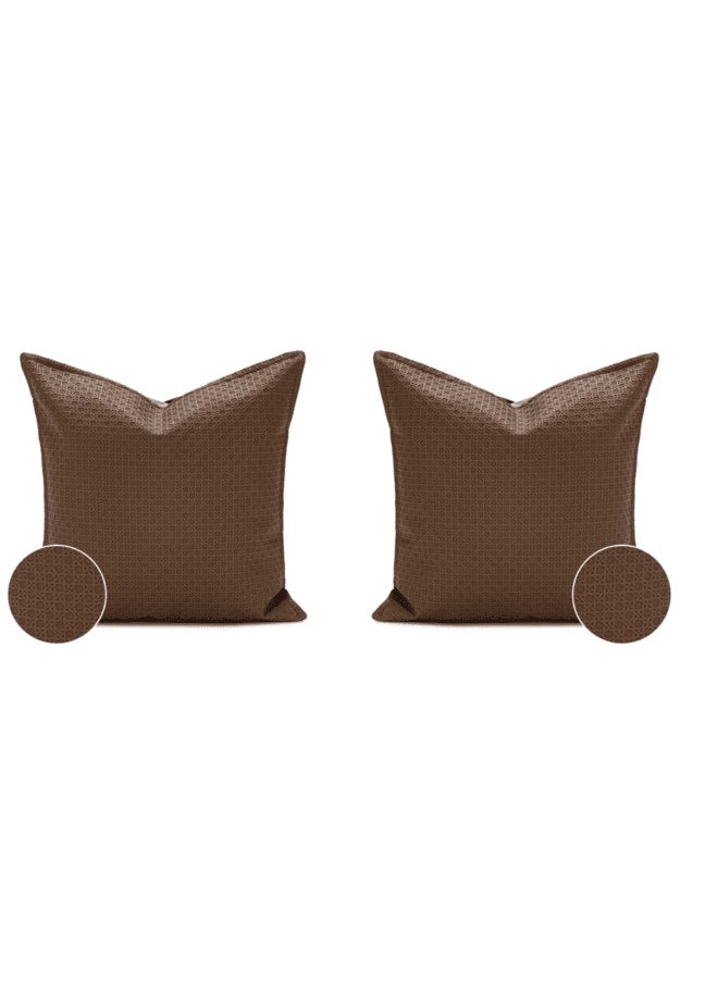 MAAC Home Set of 2 Cushion Cover Home Sofa Decor Pillowcase Solid Color Cushion Cover- Dark BrownPremium Modern Minimalist Elegant design for Sofa Couch Bed Chair