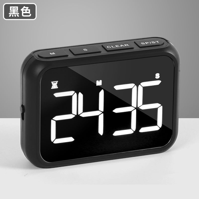 Adjustable LED Timer, 100-Min Countdown, Kitchen ClockBlack Black