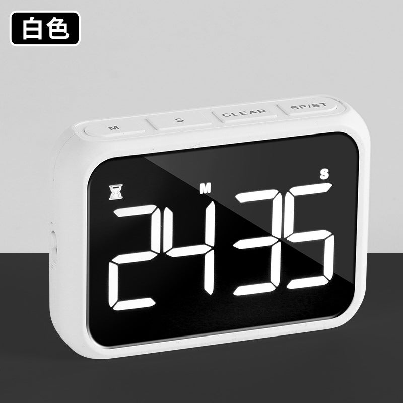 Adjustable LED Timer, 100-Min Countdown, Kitchen ClockWhite White