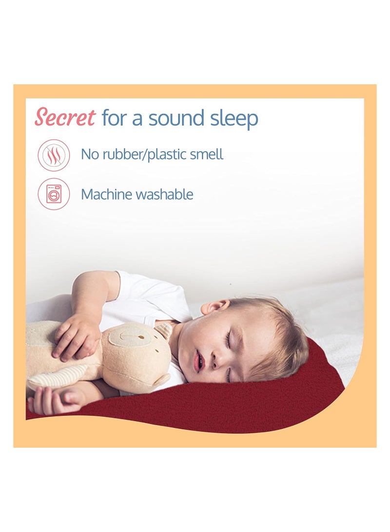 LuvLap Instadry Extra Absorbent Sheet, Maroon, 0-9m+, Small 50x70cm (Pack of 1)