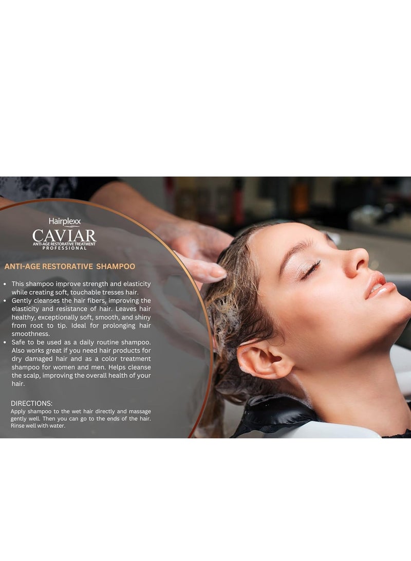 Hairplexx Caviar Anti Age Restorative Shampoo Nourishes and Replenish 300ml