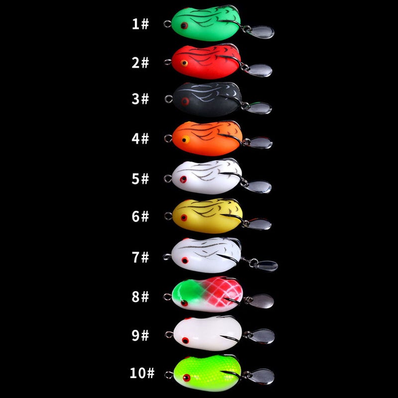 2023 Ray Frog Mini Toad Lures Long Casting Bass Fishing Soft BaitFull set (14g 10 pieces) Full set (14g 10 pieces)