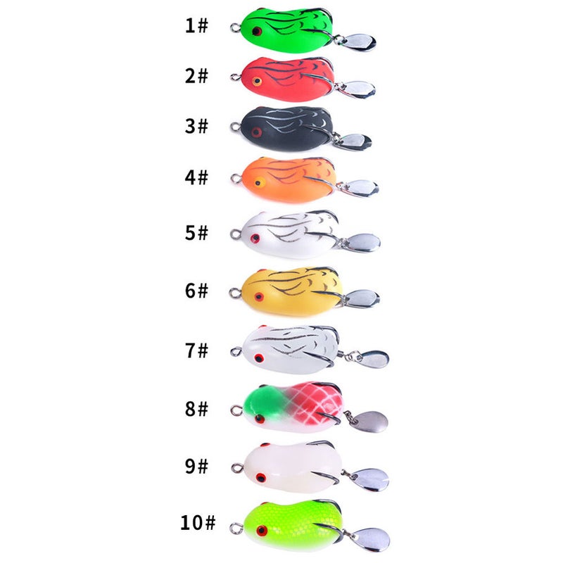 2023 Ray Frog Mini Toad Lures Long Casting Bass Fishing Soft BaitFull set (8g 10 pieces) Full set (8g 10 pieces)