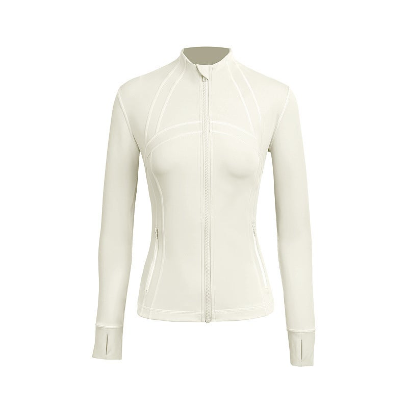 New Long Sleeve Yoga Jacket Breathable Womens Fitness GearWT03 3.0 sanding off-white WT03 3.0 sanding off-white