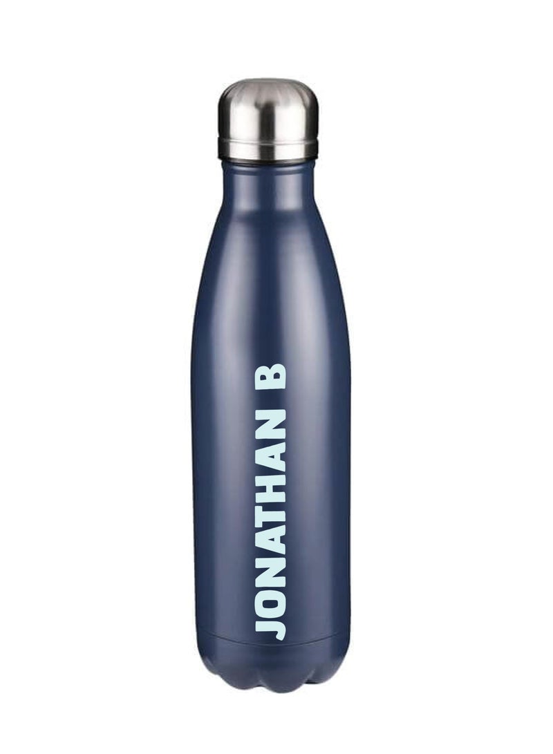 Personalised Water Bottle 500ml - Navy
