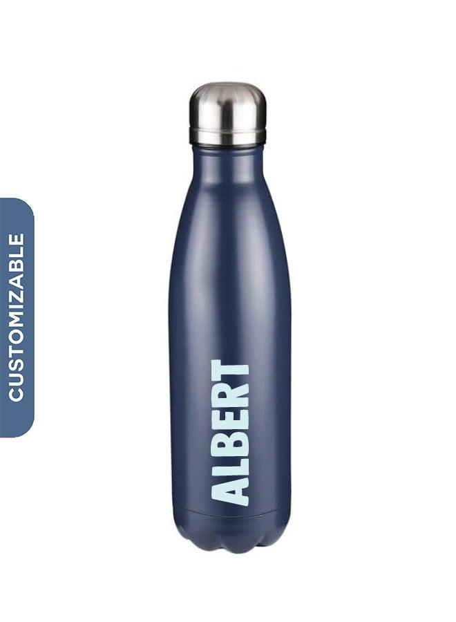 Personalised Water Bottle 500ml - Navy