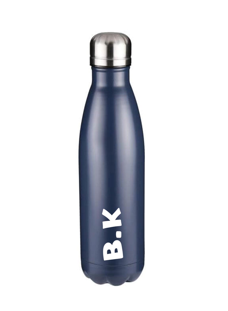 Personalised Water Bottle Add Your Name on the Bottle - Navy