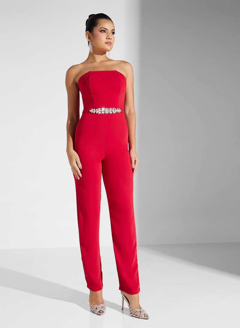 crystal cape jumpsuit