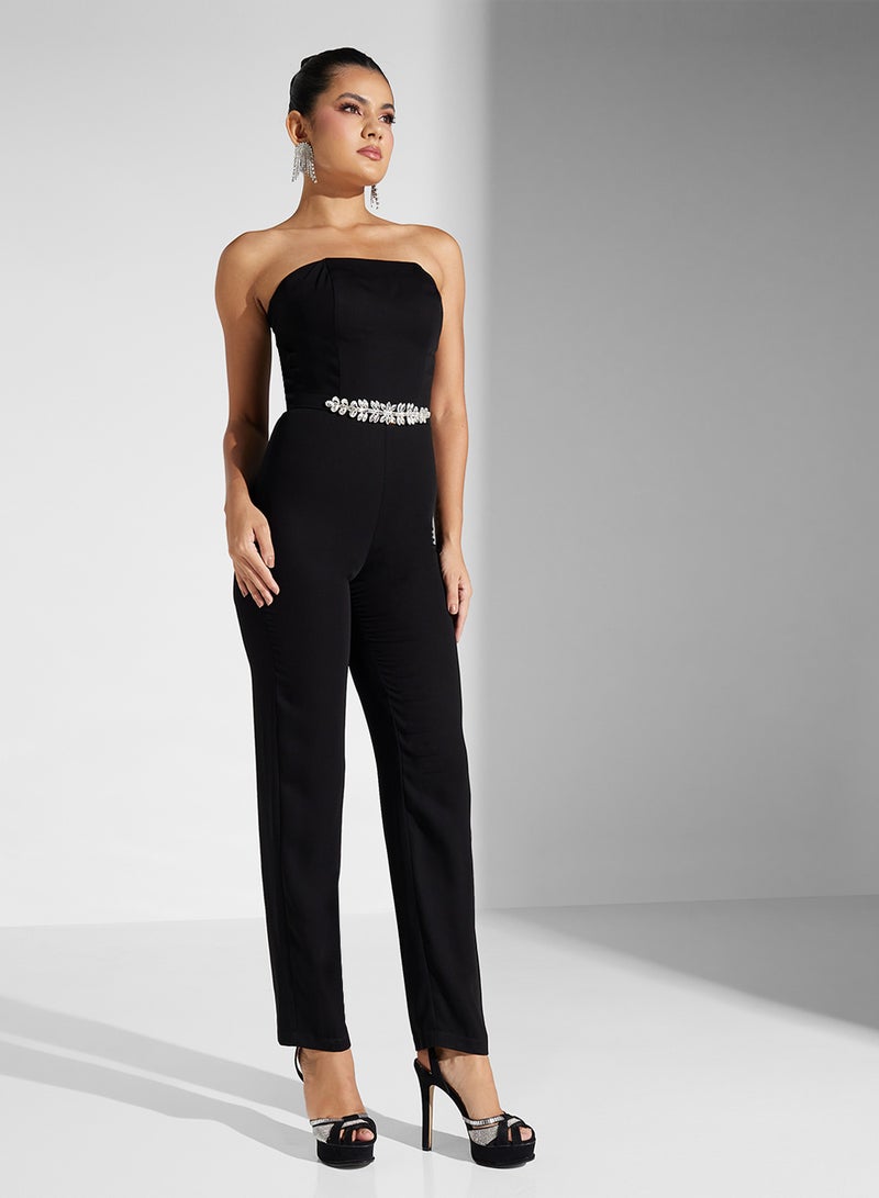 crystal cape jumpsuit