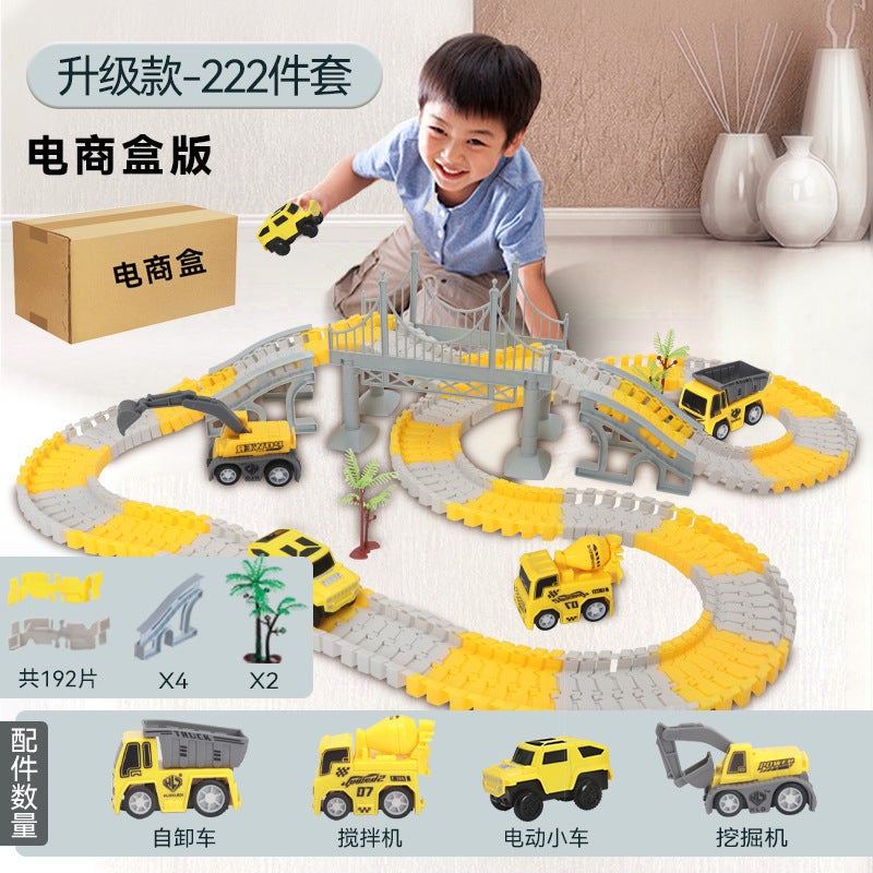 e-commerce for electric rail toys, engineering vehicles, childrens educational toys, small train stalls, night market wholesale[E-commerce box] ETC231 engineering rail car (with battery + screwdriver) [E-commerce box] ETC231 engineering rail car (with battery + screwdriver)