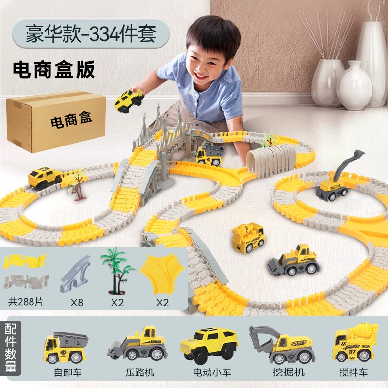 e-commerce for electric rail toys, engineering vehicles, childrens educational toys, small train stalls, night market wholesale[E-commerce box] ETC343 engineering rail car (with battery + screwdriver) [E-commerce box] ETC343 engineering rail car (with battery + screwdriver)