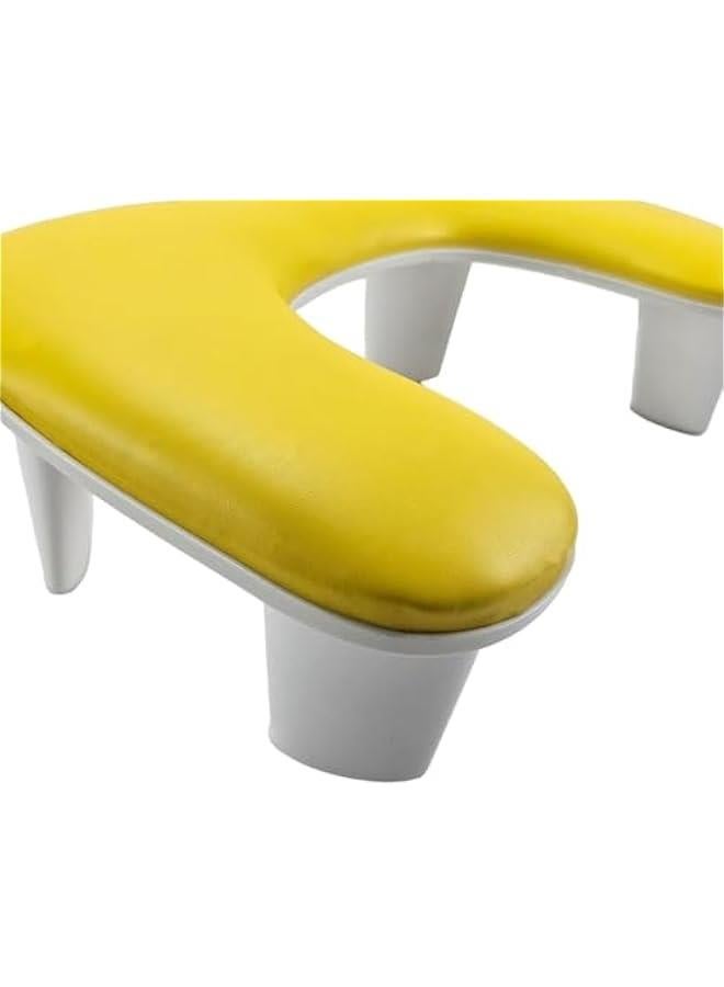 U Shape Arm Rest,Breathable Nail Hand Pillow,Professional Portable Manicure Armrest for Home DIY,Nail,Personal, yellow, 45cmx30cmx19cm