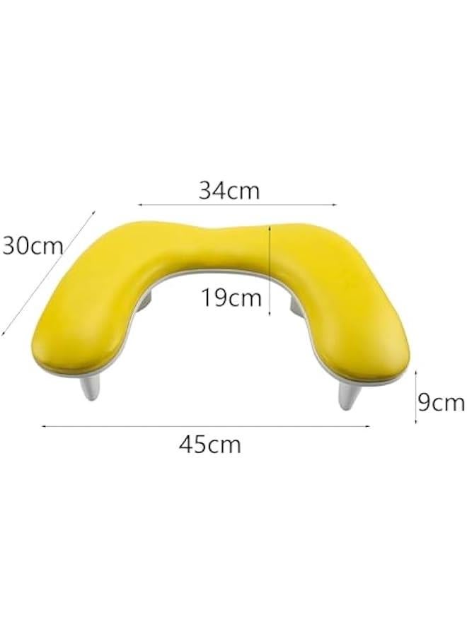 U Shape Arm Rest,Breathable Nail Hand Pillow,Professional Portable Manicure Armrest for Home DIY,Nail,Personal, yellow, 45cmx30cmx19cm