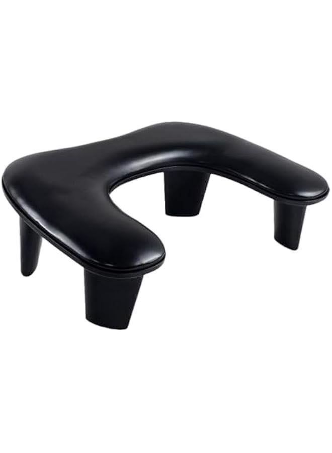 U Shape Arm Rest,Breathable Nail Hand Pillow,Professional Portable Manicure Armrest for Home DIY,Nail,Personal, black, 45cmx30cmx19cm