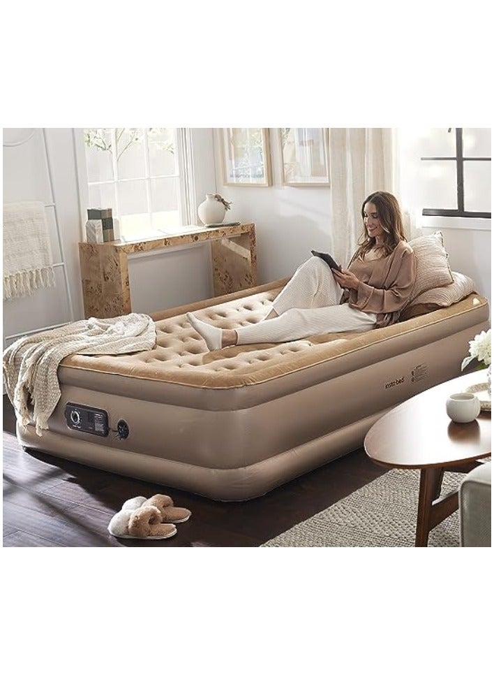 Luxury Inflatable Mattress with Built in Air Pump to Ensure a Restful Night Heavy Duty Blow Up Mattress with Self Inflating Pump