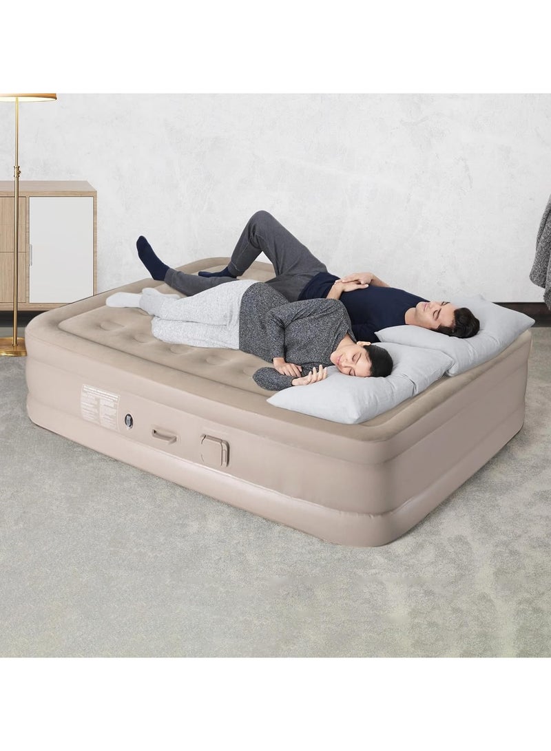 Luxury Inflatable Mattress with Built in Air Pump to Ensure a Restful Night Heavy Duty Blow Up Mattress with Self Inflating Pump