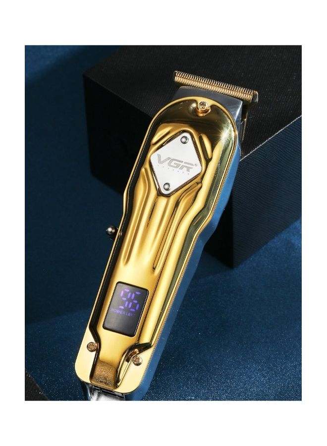 V-261 Professional Electric Rechargeable LED Display Best Hair Trimmer Gold