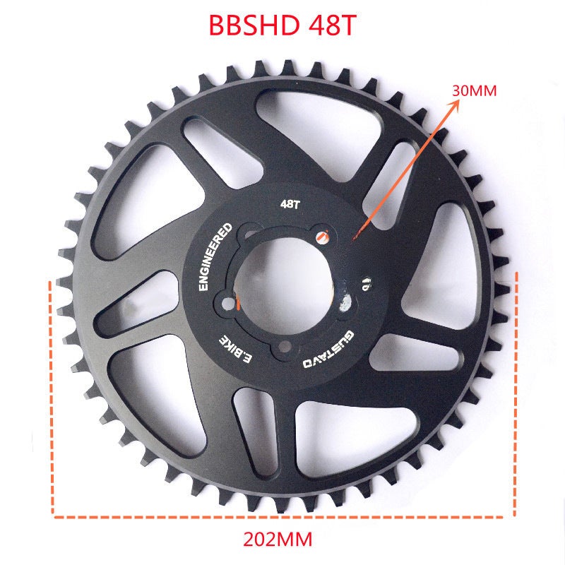 GUSTAVO E-Bike Chainring Aluminum BBS SeriesBBSHD M625 Black 48T BBSHD M625 Black 48T