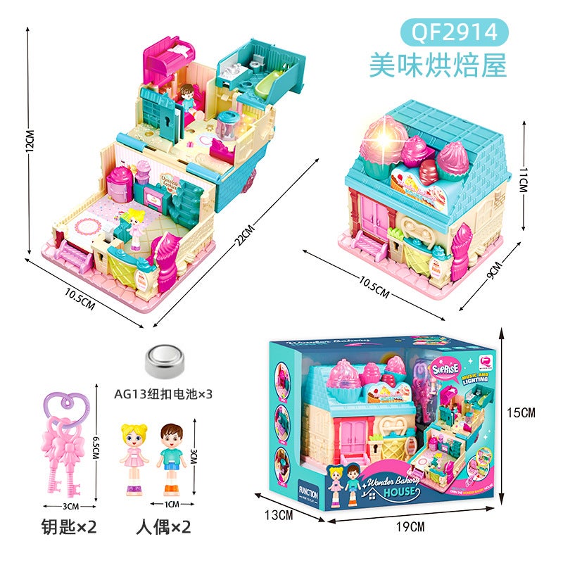 Kids Surprise Playhouse Dollhouse Castle ToyDelicious Baking House [light music] QF2914 Delicious Baking House [light music] QF2914