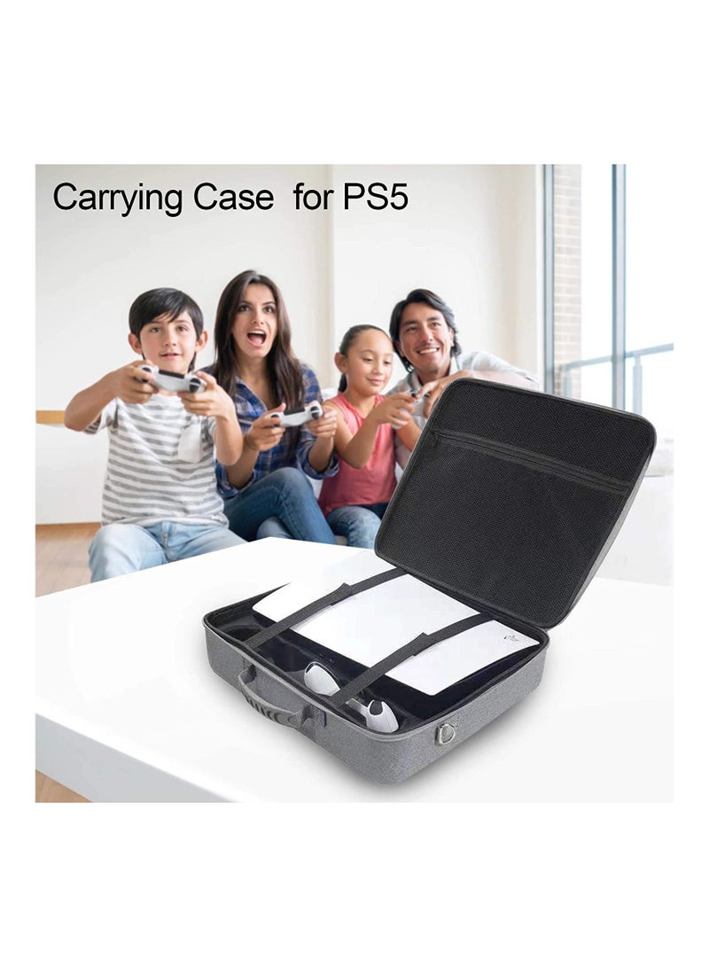 Storage Bag for PS5, Carrying Case for PS5, Carrying Case Portable Waterproof Travel Bag Fits for PS5 Models Travel Case, Hard Shell Larger Capacity Case