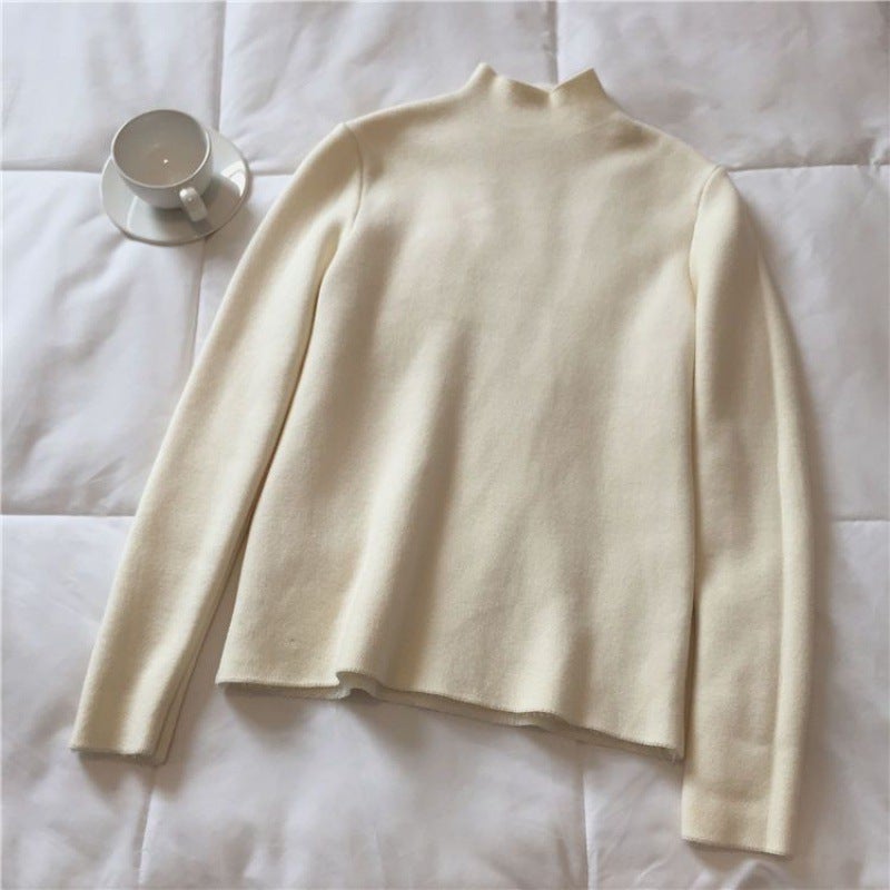 Winter Slim Fit Warm Knit Top Apricot
