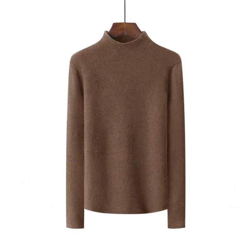 Winter Slim Fit Warm Knit Top Coffee