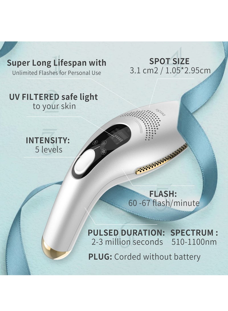 GP590 Plus Unlimited Flashes IPL Cooling Epilator HR Lamp White