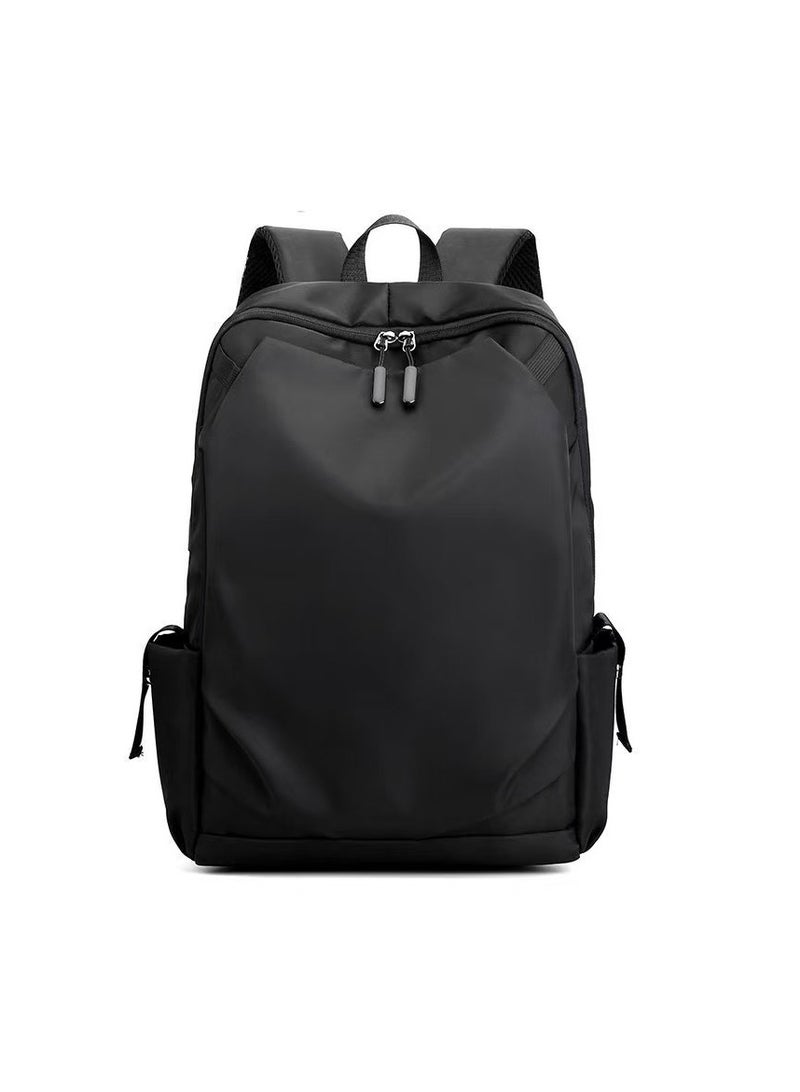 Male and female USB charging laptop backpack black