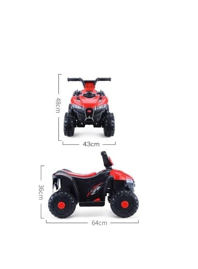 Kids 4-Wheel Electric Bike Shaft Drive Car Toy Power  Plastic Material Small Wheel Size Rides