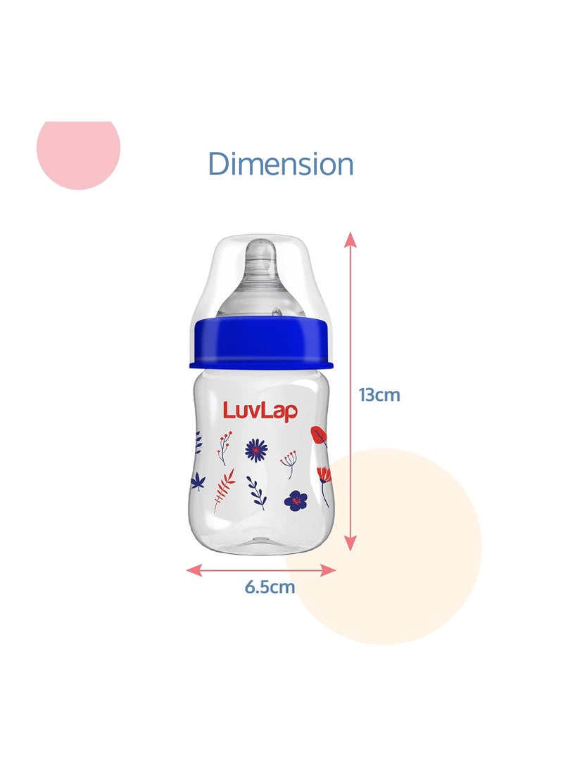LuvLap LuvLap N Flo W Neck F Botl, 150ml, Red Blue Floral