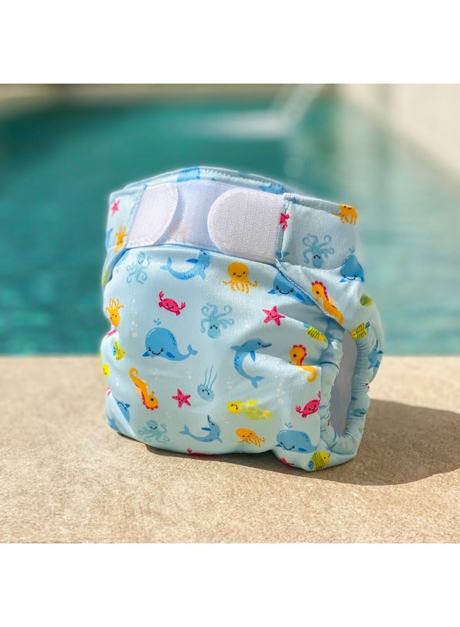 Freds Baby Reusable Blue Swim Diapers (20lb-23lb) a Pool & Beach Essential