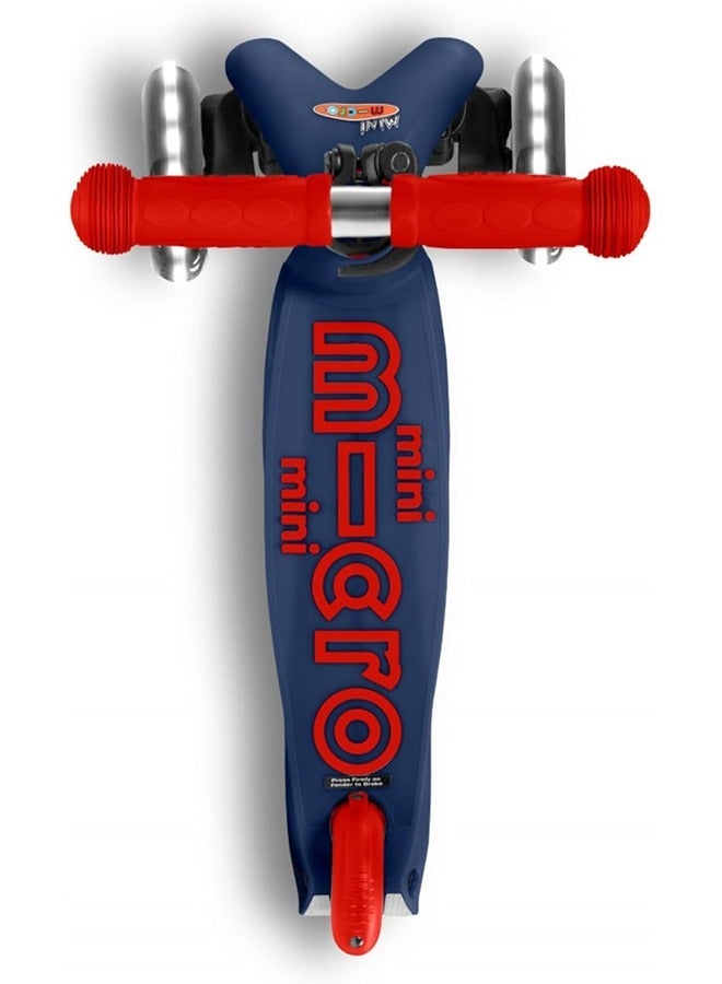 Micro Mini Deluxe Scooter with LED Wheels - Navy Blue