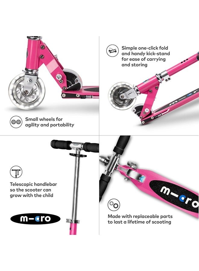Micro Sprite Led Scooter for Kids Pink | Sprite Scooter | LED Scooter | Scooters | Scooter for Kids | Kids Scooter