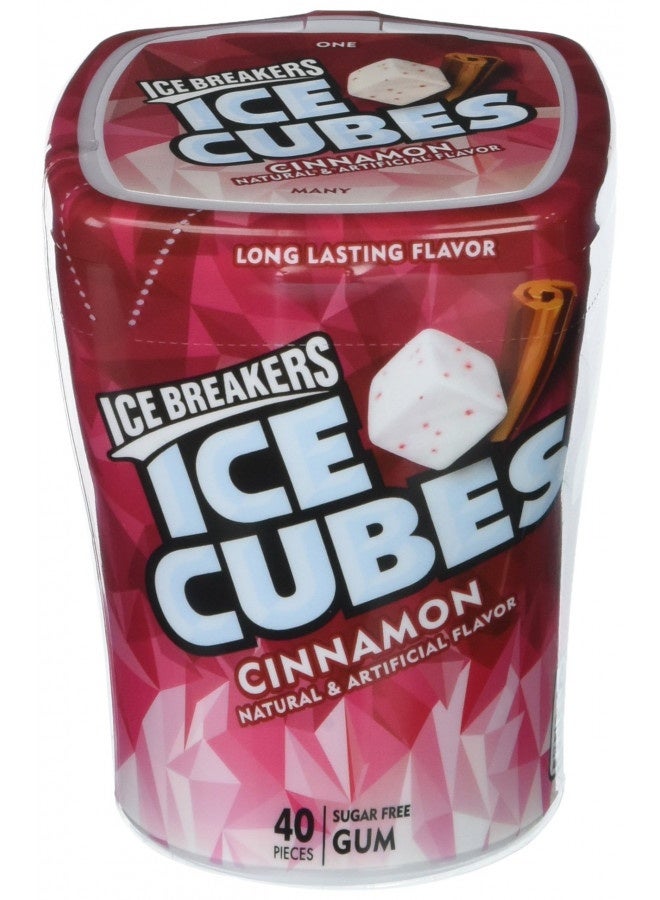 Ice Breakers Ice Cubes Sugar Free Gum, Cinnamon 40 Count Pack Of 4