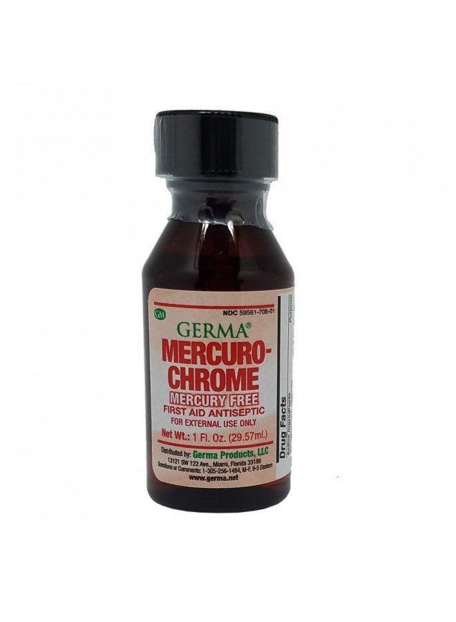 Germa Mercurochrome Antiseptic 1Oz Prevent Infection In Cuts, Scrapes And Burns Qty-3